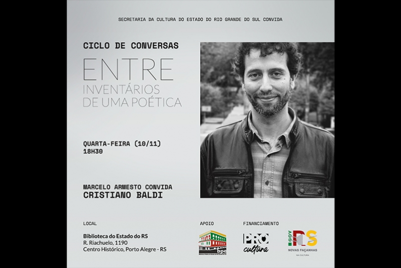 RELA&Ccedil;&Atilde;O ENTRE AS ARTES VISUAIS E A LITERATURA &Eacute; TEMA DE CONVERSA ENTRE MARCELO ARMESTO E CRISTIANO BALDI NO SAL&Atilde;O MOURISCO