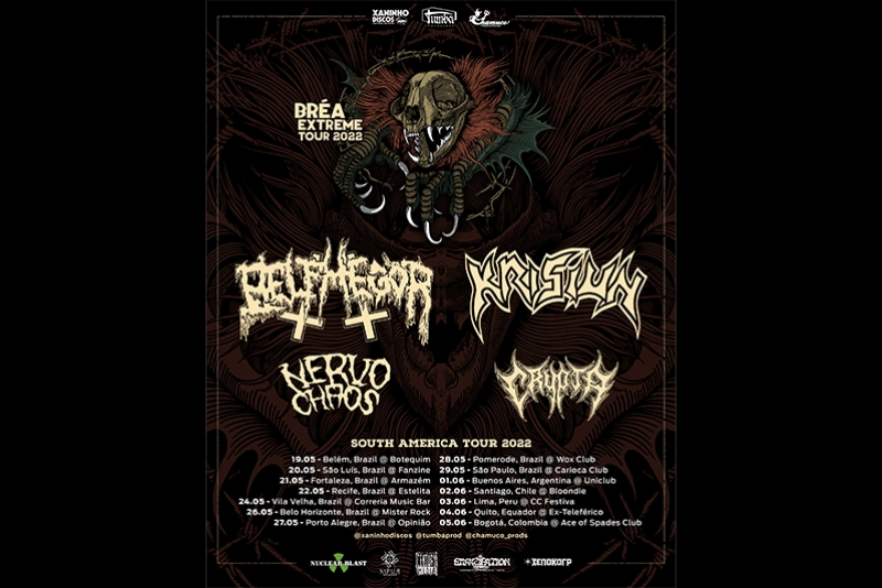 BELPHEGOR, KRISIUN, NERVOCHAOS & CRYPTA ANUNCIAM TOUR JUNTOS NA AM&Eacute;RICA DO SUL