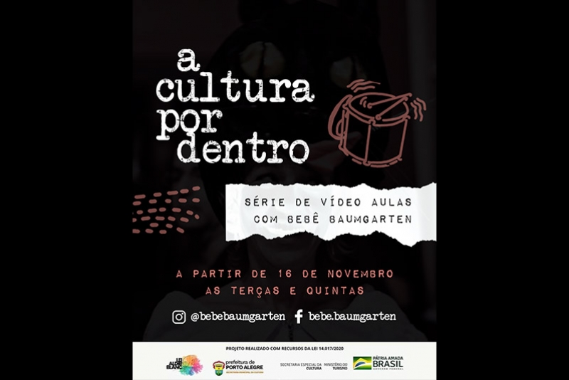 A CULTURA POR DENTRO, UMA VIAGEM COM BEB&Ecirc; BAUMGARTEN PELA MEM&Oacute;RIA CULTURAL DA CIDADE EM SEIS EPIS&Oacute;DIOS NO INSTAGRAM E FACEBOOK