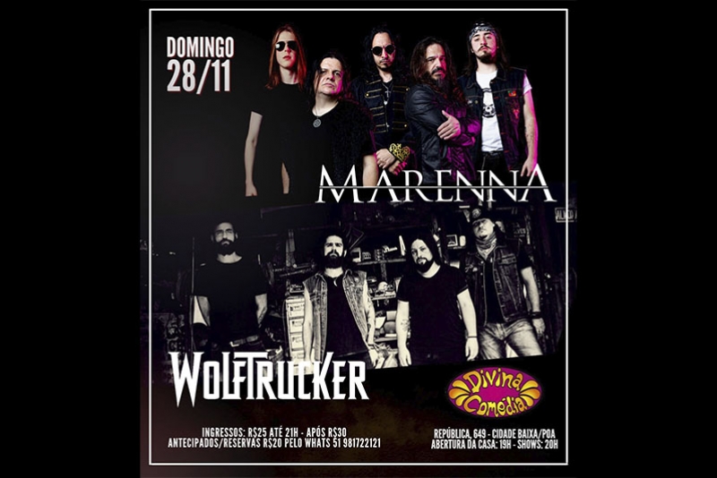AS BANDAS MARENNA E WOLFTRUCKER AO VIVO NO DIVINA COM&Eacute;DIA (28/11)