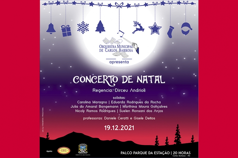NATAL &Eacute; MAIS NATAL COM M&Uacute;SICA! ORQUESTRA E JOVENS TALENTOS NO PALCO, NESTE DOMINGO, DIA 19