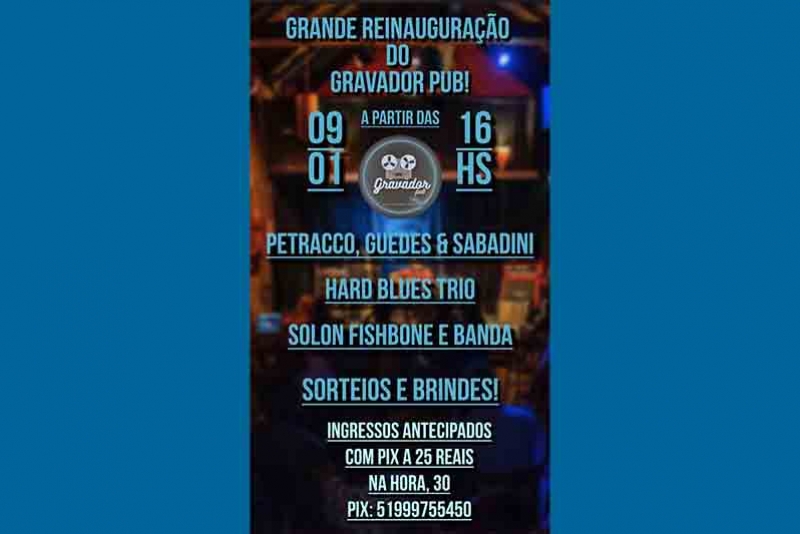 REINAUGURA&Ccedil;&Atilde;O DO GRAVADOR PUB (9/01 DOMINGO)