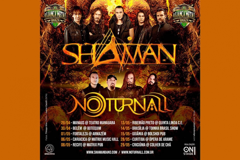 PELA PRIMEIRA VEZ NA HIST&Oacute;RIA, SHAMAN E NOTURNALL ANUNCIAM TURN&Ecirc; CONJUNTA