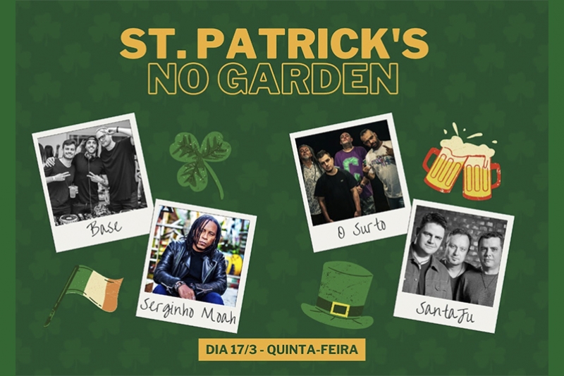 FESTIVAL DE M&Uacute;SICA GRATUITO ANIMA O SAINT PATRICK&rsquo;S DAY DO NILO SQUARE GARDEN