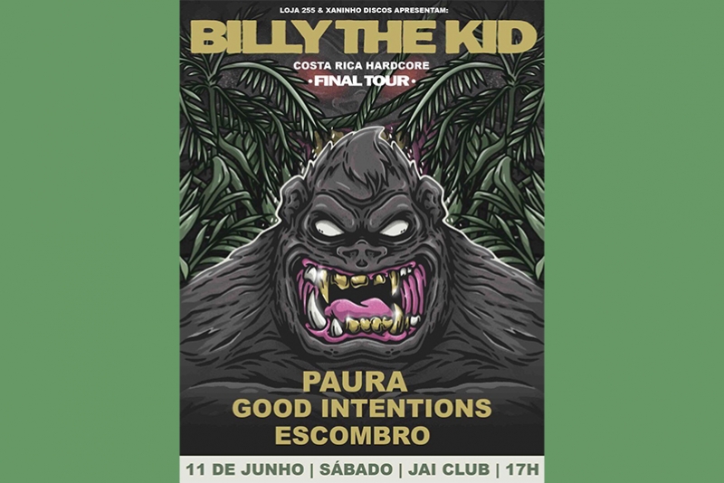 BILLY THE KID, DA COSTA RICA, TRAZ TURN&Ecirc; DE DESPEDIDA EM JUNHO AO BRASIL