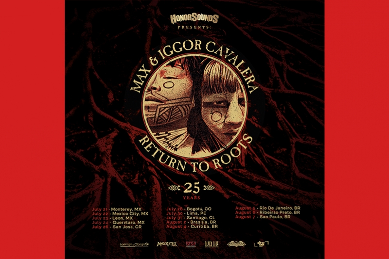 MAX E IGGOR CAVALERA COMEMORAM 25 ANOS DO &Aacute;LBUM ROOTS COM TURN&Ecirc; ESPECIAL NA AM&Eacute;RICA LATINA