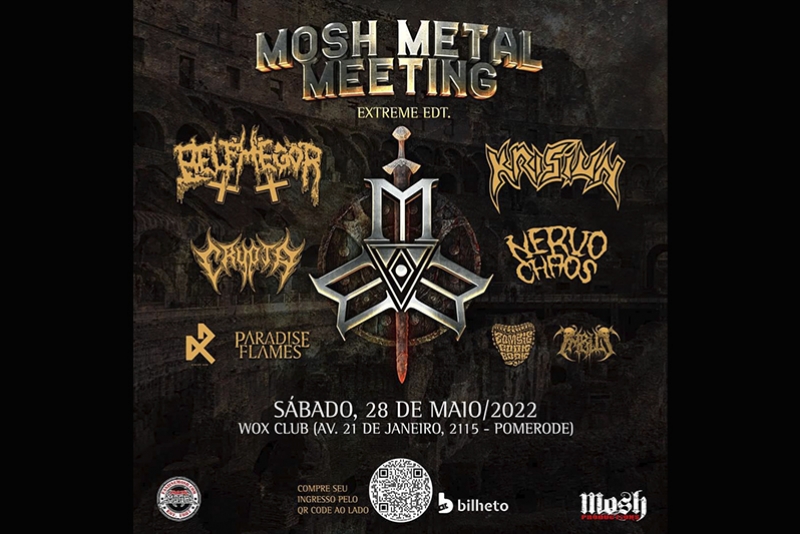 MOSH METAL MEETING: CAST DE PESO RE&Uacute;NE BELPHEGOR, CRYPTA, KRISIUN, NERVOCHAOS E OUTRAS EM POMERODE