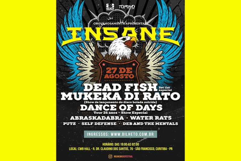 INSANE MUSIC FESTIVAL TER&Aacute; EDI&Ccedil;&Atilde;O EM CURITIBA COM OITO BANDAS