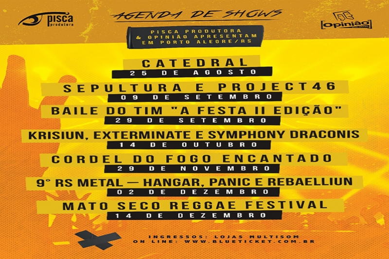 PISCA PRODUTORA E OPINIÃO  - AGENDA DOS PRÓXIMOS EVENTOS