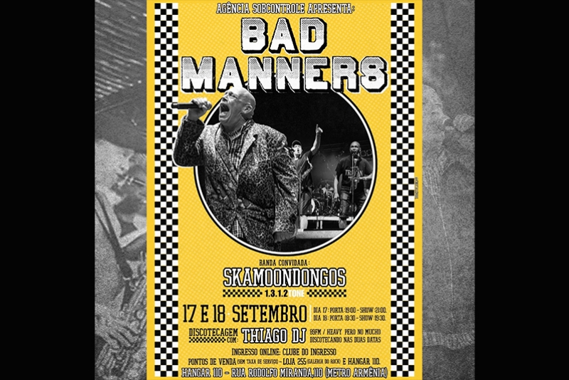 BAD MANNERS, &Iacute;CONE DO SKA BRIT&Acirc;NICO, ANUNCIA SEGUNDA DATA EM S&Atilde;O PAULO