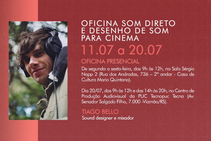 ABERTAS AS INSCRI&Ccedil;&Otilde;ES PARA A OFICINA SOM DIRETO E DESENHO DE SOM PARA CINEMA