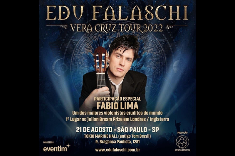 EDU FALASCHI ANUNCIA VIOLONISTA F&Aacute;BIO LIMA NA GRAVA&Ccedil;&Atilde;O DE DVD EM S&Atilde;O PAULO
