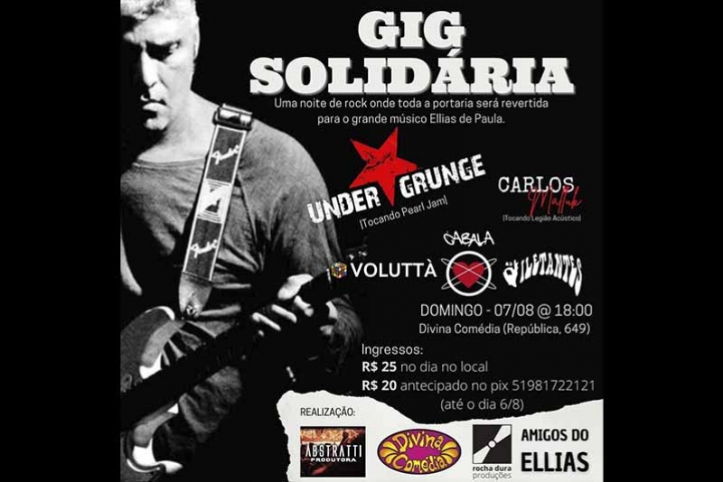 SHOW SOLID&Aacute;RIO EM 7 DE AGOSTO BUSCA ARRECADAR FUNDOS PARA AJUDAR M&Uacute;SICO ELLIAS PEDRA