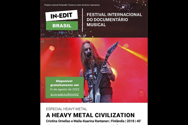DOCUMENT&Aacute;RIO FINO-BRASILEIRO &ldquo;A HEAVY METAL CIVILIZATION&rdquo; SER&Aacute; TRANSMITIDO GRATUITAMENTE