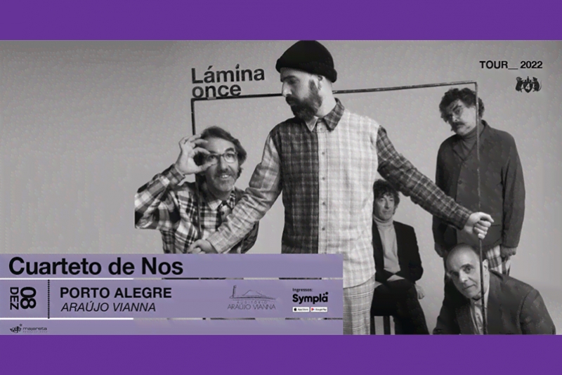 OS URUGUAIOS DO CUARTETO DE NOS SOBEM NO PALCO DO ARA&Uacute;JO VIANNA DIA 08/12