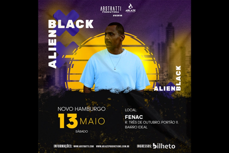 BLACK ALIEN TRAZ RIMAS ACIMA DA M&Eacute;DIA PARA DIVULGAR &Aacute;LBUM "ABAIXO DE ZERO: HELLO HELL" EM NOVO HAMBURGO DIA 13 DE MAIO (2023)
