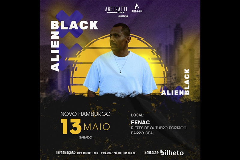 BLACK ALIEN TRAZ RIMAS ACIMA DA M&Eacute;DIA PARA DIVULGAR &Aacute;LBUM "ABAIXO DE ZERO: HELLO HELL" EM NOVO HAMBURGO DIA 13 DE MAIO