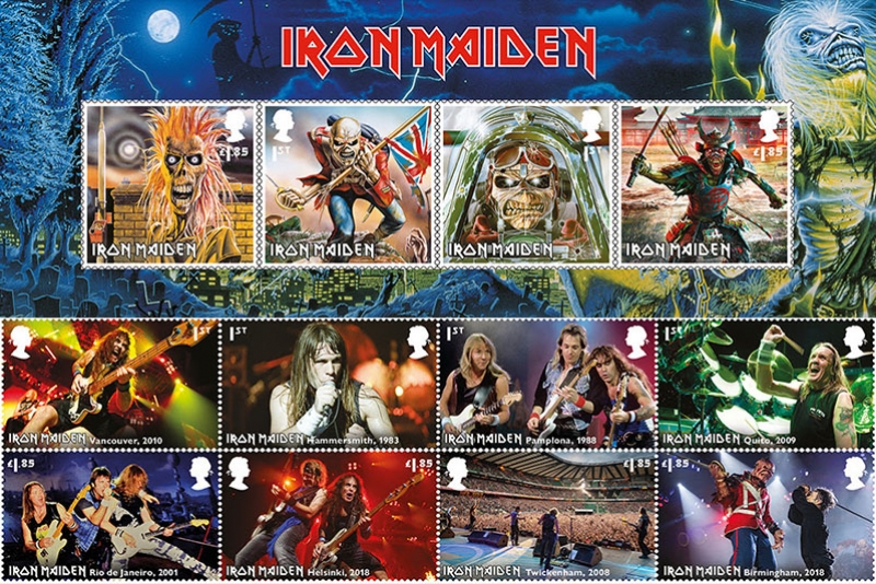 O ROYAL MAIL LAN&Ccedil;AR&Aacute; UM CONJUNTO DE 12 NOVOS SELOS ESPECIAIS DA BANDA IRON MAIDEN