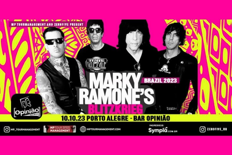 MARKY RAMONE DE VOLTA A PORTO ALEGRE EM OUTUBRO 