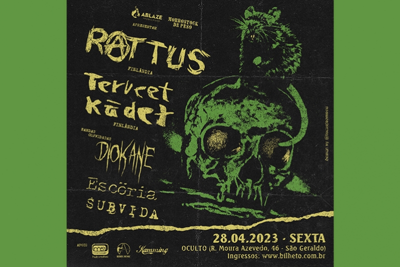 AS BANDAS FINLANDESAS RATTUS E TERVEET K&Auml;DET TOCAM AMANH&Atilde; EM PORTO ALEGRE 