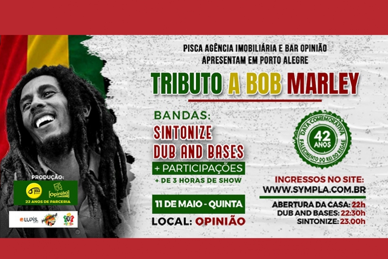 TRIBUTO A BOB MARLEY NO BAR OPINI&Atilde;O DIA 11/5 