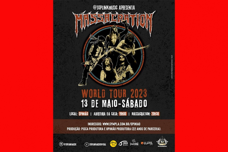MASSACRATION APRESENTA SEU METAL IRREVERENTE NO OPINI&Atilde;O DIA 13 DE MAIO