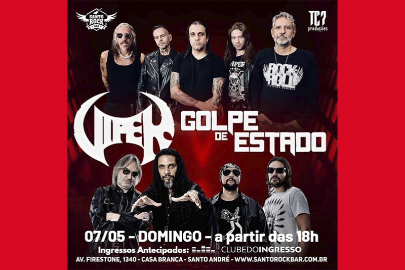 VIPER E GOLPE DE ESTADO FAZEM ENCONTRO HIST&Oacute;RICO NESTE DOMINGO NO ABC PAULISTA 