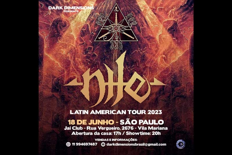 NILE: A LENDA AMERICANA DO DEATH METAL EM &Uacute;NICA APRESENTA&Ccedil;&Atilde;O EM S&Atilde;O PAULO (18/06) 