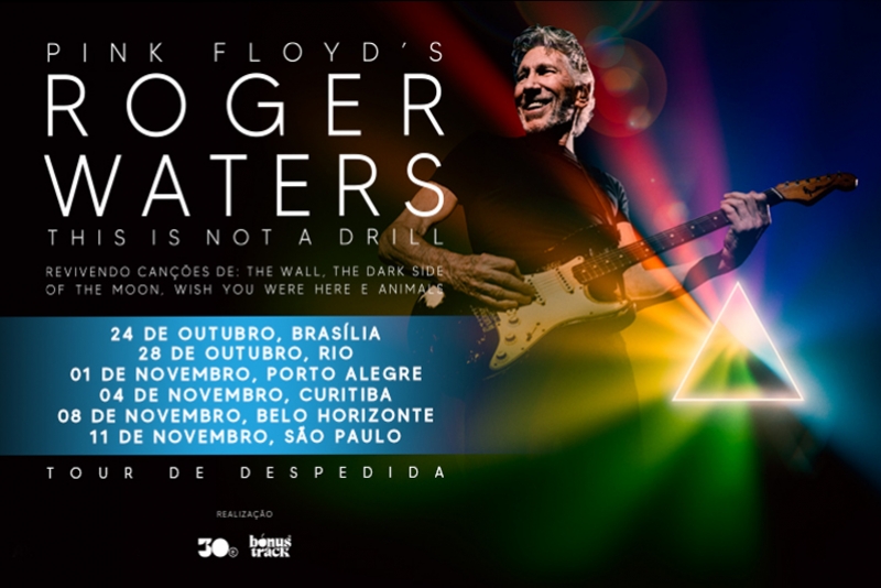 ROGER WATERS EM PORTO ALEGRE &ndash; VENDA DE INGRESSOS INICIA  NESTA QUINTA, DIA 25/05 
