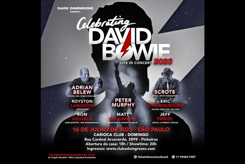 DARK DIMENSIONS PRODUTORA APRESENTA: PETER MURPHY (BAUHAUS) CELEBRA DAVID BOWIE EM S&Atilde;O PAULO (16/07)
