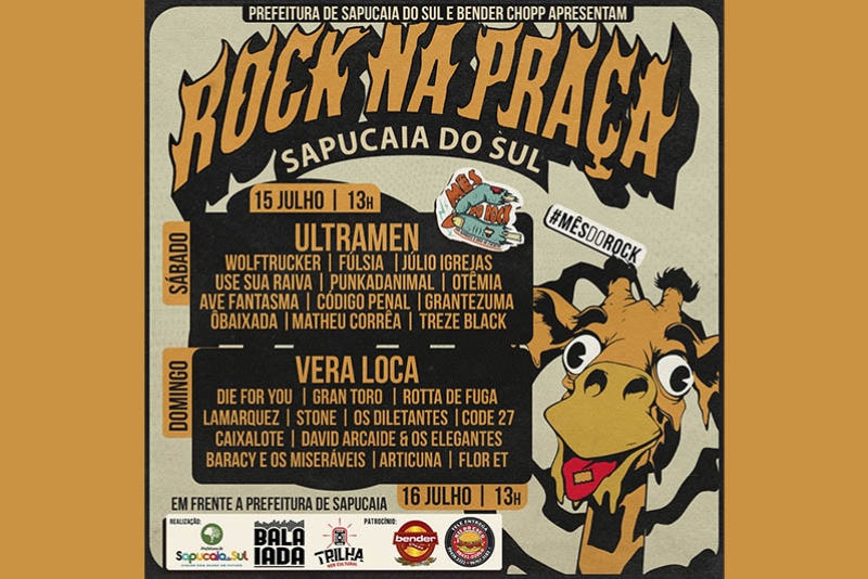 ULTRAMEN E VERA LOCA S&Atilde;O ATRA&Ccedil;&Otilde;ES DO ROCK NA PRA&Ccedil;A NESTE FINAL DE SEMANA EM SAPUCAIA DO SUL