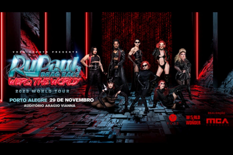 RUPAUL'S DRAG RACE WORQ THE WORLD TOUR NO PALCO DO ARA&Uacute;JO VIANNA EM NOVEMBRO