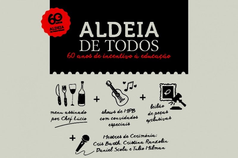JANTAR BENEFICENTE CELEBRA OS 60 ANOS DA ALDEIA DA FRATERNIDADE HOJE NO INSTITUTO LING