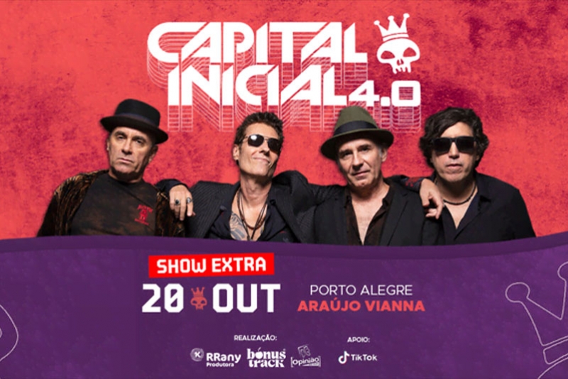 CAPITAL INICIAL APRESENTA DUAS DATAS DA TURN&Ecirc; DE 40 ANOS NO ARA&Uacute;JO VIANNA