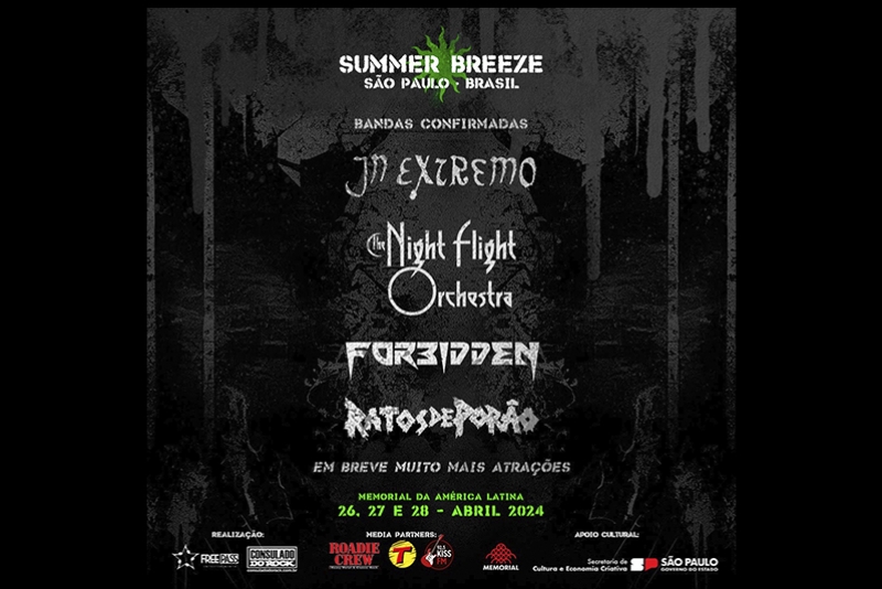 NOVOS NOMES CONFIRMAM PARTICIPA&Ccedil;&Atilde;O NO SUMMER BREEZE 2024
