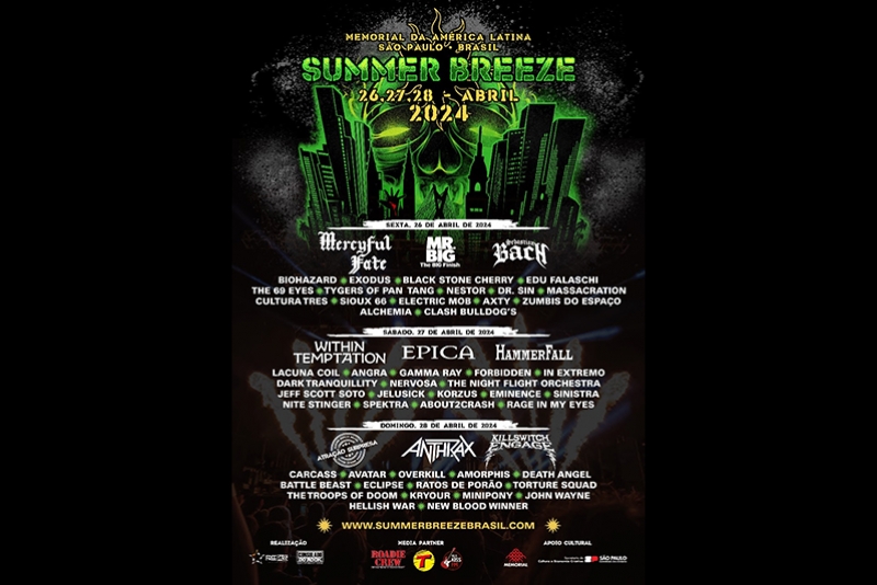 SUMMER BREEZE BRASIL ANUNCIA LINE-UP OFICIAL PARA A EDI&Ccedil;&Atilde;O 2024