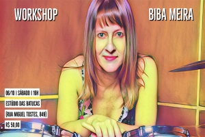 BIBA MEIRA REALIZA WORKSHOP DE BATERIA DIA 06 DE OUTUBRO, SÁBADO