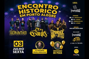 ENCONTRO HIST&Oacute;RICO NO BAR OPINI&Atilde;O COM ULTRAMEN, DA GUEDES, COMUNIDADE NIN-JITSU EM JULHO