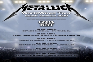 ADIADO - METALLICA  - WORLDWIRED TOUR PASSARÁ PELA AMÉRICA DO SUL EM ABRIL DE 2020
