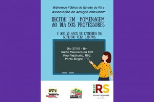 PROFESSORES E SOPRANO VERA CAMPOS SÃO HOMENAGEADOS EM RECITAL GRATUITO NA BPE