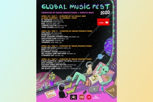GLOBAL MUSIC FEST 2020, ONLINE E BENEFICENTE, TERÁ 20 BANDAS DE 8 PAÍSES