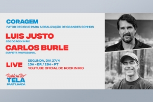 CARLOS BURLE É O CONVIDADO DE HOJE DO ROCK IN RIO TELA PARTILHADA