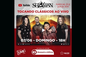 SHAMAN: BANDA FARÁ LIVE EM SEU CANAL DO YOUTUBE NO PRÓXIMO DIA 07/6