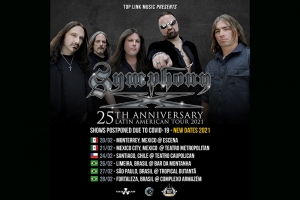 SYMPHONY X: TURNÊ PELA AMÉRICA LATINA É ADIADA PARA 2021