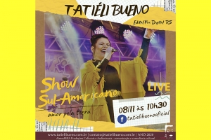TATIÉLI BUENO APRESENTA LIVE DO SHOW SUL-AMERICANO PELO FAC DIGITAL RS