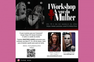 REFERÊNCIAS DO CANTO PROMOVEM ESTA SEMANA O WORKSHOP/MASTERCLASS 