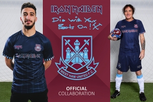 O IRON MAIDEN E O WEST HAM CONSTROEM SUA COLABORA&Ccedil;&Atilde;O DE SUCESSO COM O LAN&Ccedil;AMENTO DE UMA NOVA 'CAMISA DE VISITANTE' E &ldquo;JAQUETA DE TREINAMENTO&rdquo;