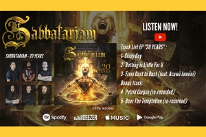 SABBATARIAM: EP "20 YEARS" &Eacute; LAN&Ccedil;ADO EM TODAS AS PLATAFORMAS DIGITAIS
