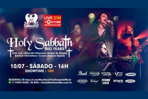 AM&Iacute;LCAR CHRIST&Oacute;FARO SE APRESENTA COM A BANDA TRIBUTO "HOLY SABBATH" EM LIVE ESPECIAL NO M&Ecirc;S DE JULHO