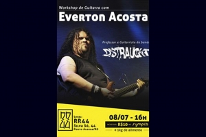 RR44 REALIZA WORKSHOP DE GUITARRA COM EVERTON ACOSTA, DA BANDA DISTRAUGHT